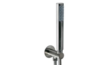 Душевой набор BOSSINI ZEN INOX INC004.075 ручной душ, шланг, держатель, цвет Нержавеющая матовая сталь