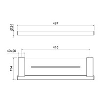 Полка в ванную Timo Luiro 18573/13 никель