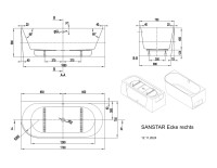 Акриловая ванна VAGNERPLAST SANSTAR 170x75 R