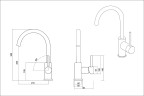 Смеситель в мойку EMAR 3004 ECB - 3004 PVD Coppery