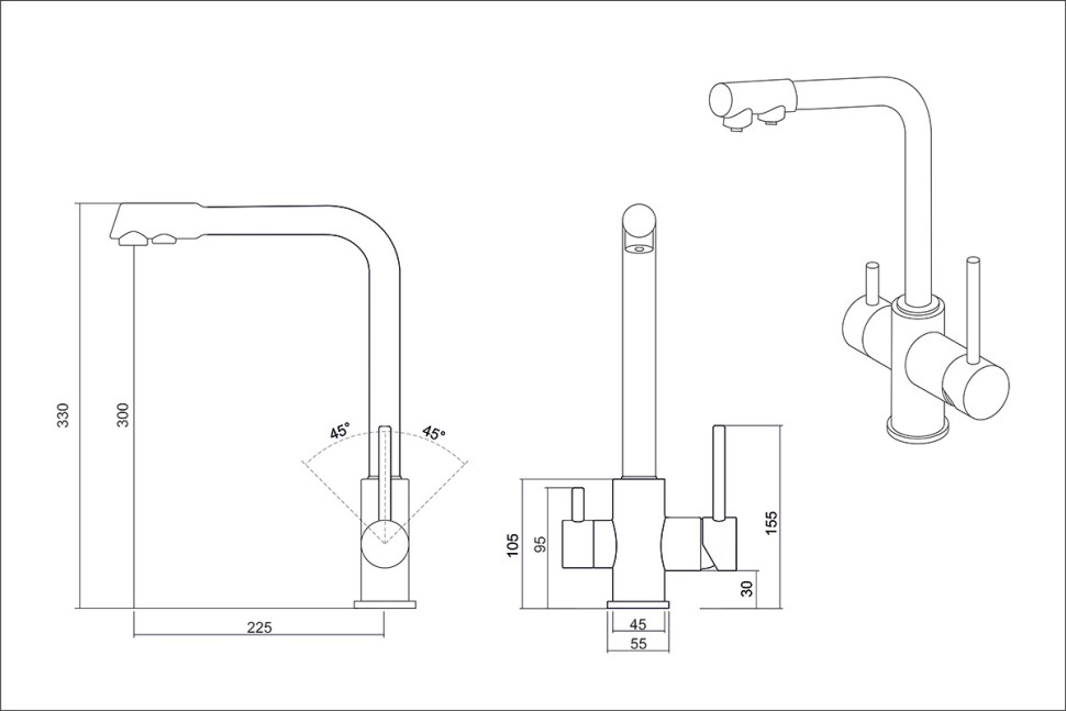 Смеситель OULIN OL-8073