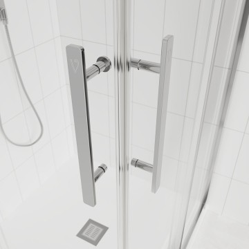 Душевой угол Veconi Evo 300 CH, 900х900x1950, хром, прозрачное стекло