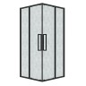 Душевое ограждение Grossman Cosmo 301.K33.02.8080.21.02 (80х80х195) четверть круга,раздвижная,черный матовый,стекло шиншилла, 1 место