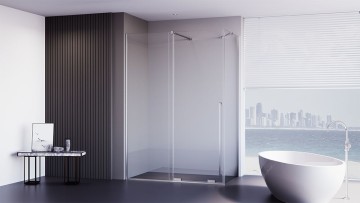 Боковая панель Veconi Premium Trento SP-50CH, 800х2000 , хром, стекло прозрачное
