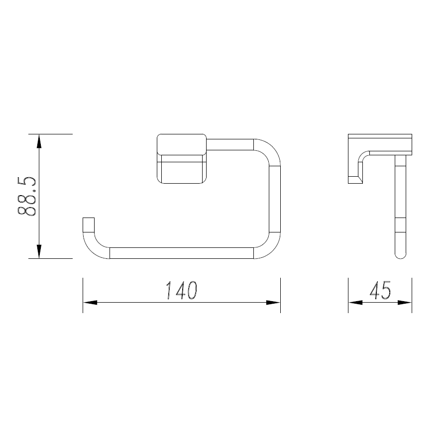 AQM7306CR Tivoli Держатель туалетной бумаги, хром