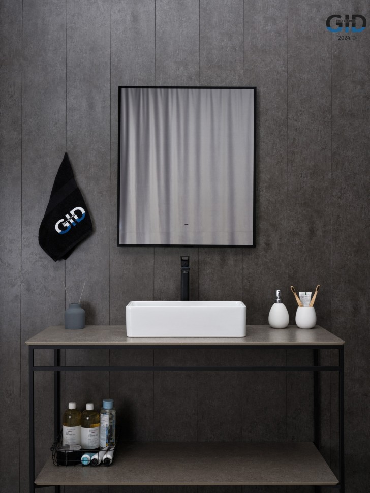 Раковина Gid N1104 51224 накладная белая 46x23x12