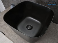 Раковина Gid N9301bg 53356 накладная черная графит 36x36x25.5