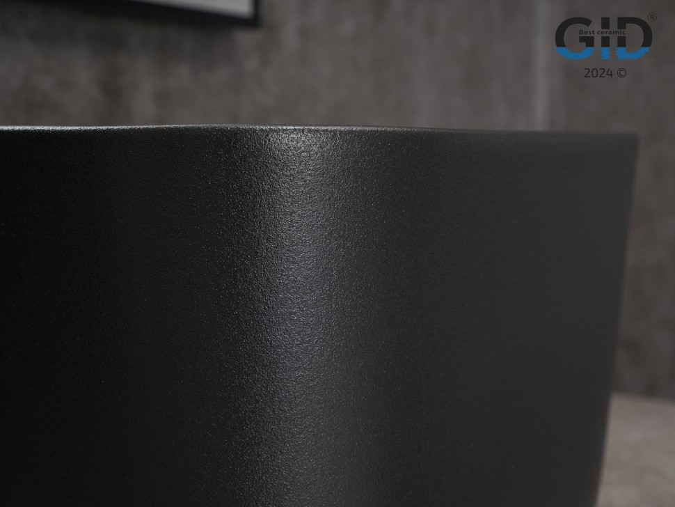 Раковина Gid N9301bg 53356 накладная черная графит 36x36x25.5