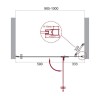 Душевая дверь BelBagno KRAFT-60/40-C-Cr-R