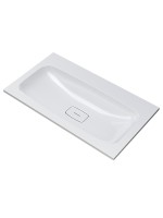 Раковина для ванной Uperwood Smile 80 см, белая глянцевая без отверстия под смеситель