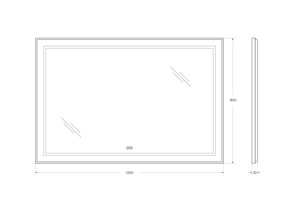 Зеркало BelBagno SPC-KRAFT-1200-800-LED-TCH-WARM