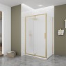 Душевой угол Veconi Ottimo P20SP G, 1200х800х1900 золото брашинг, стекло матовое