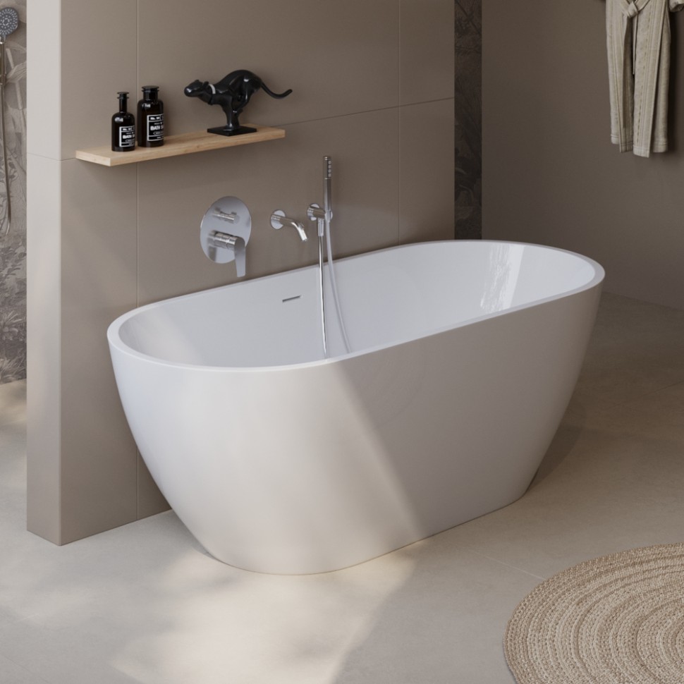 Акриловая ванна BELBAGNO UNO BB701-1600-730-K