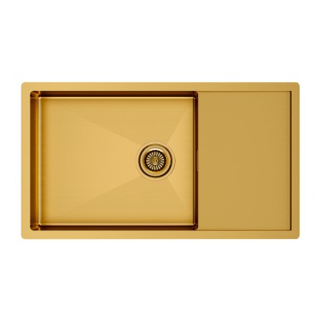 Мойка нерж. сталь GERBERG 78F UNI, PM217844-BG, брашированное золото, 780х440мм, Paulmark