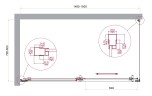 Душевой уголок BelBagno LUCE-AH-1-150/80-C-Cr