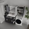 Тумба подвесная STYLE LINE "Марелла 90" (2 ящ.) Люкс Плюс антискрейтч графит с раковиной Марелла Люкс 900х400
