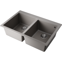 Кухонная мойка Omoikiri Bosen 80-2-GR Tetogranit/leningrad grey