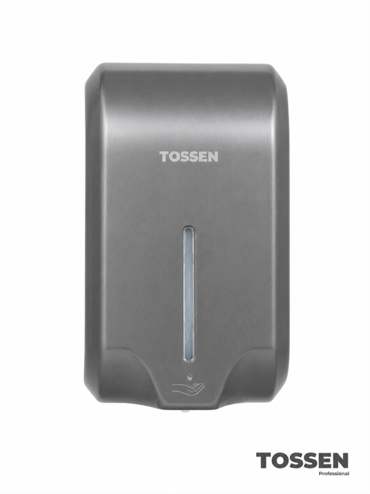 TOSSEN AL-6215 MS - сенсорный дозатор для мыла/дезинфицирующих средств (капля) (коллекция «Благородный графит»)  