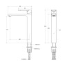 Смеситель для накладной раковины без донного клапана CEZARES STYLUS-LC-01-W0