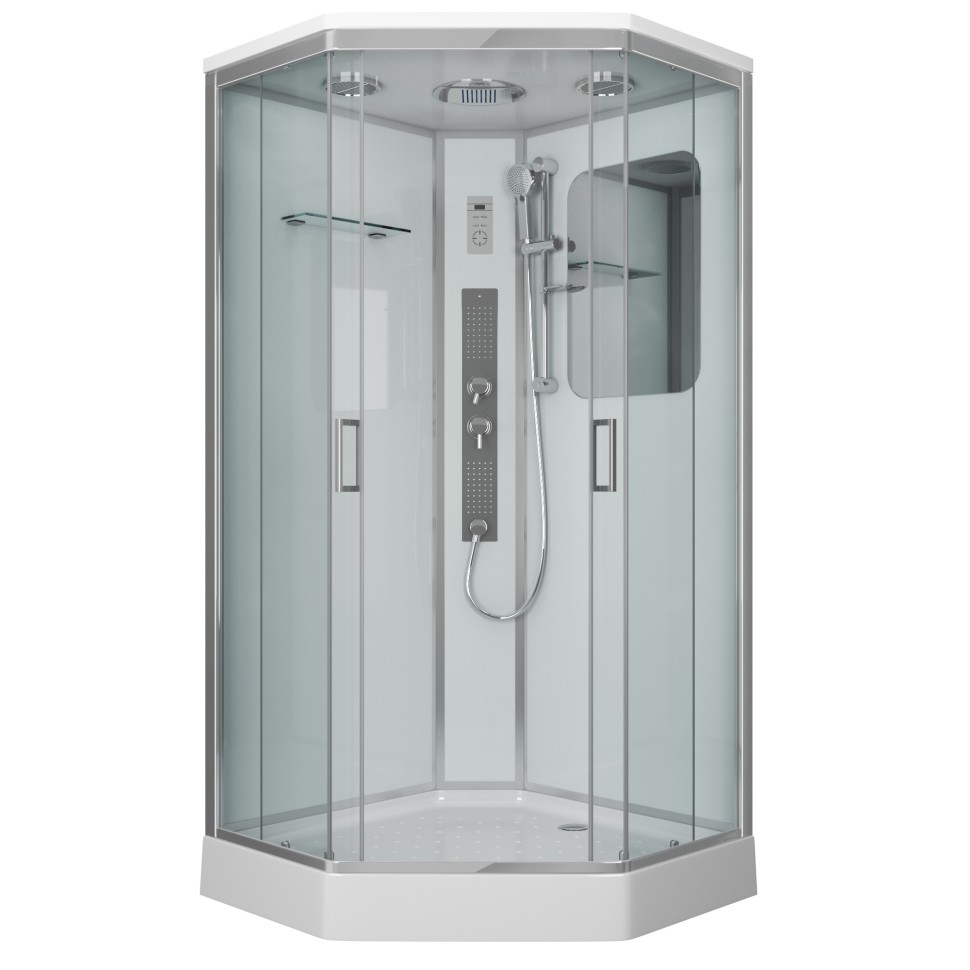 Душевая кабина Niagara Premium NG-6001-01GD (90х90х220) низкий поддон(16 см),стекло прозрачное,4 места