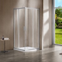 Душевой уголок Garda VSS-1G1012CLBN, 1200*1000, брашированный никель, стекло прозрачное