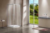Душевой уголок Garda VSS-1G1012CLBN, 1200*1000, брашированный никель, стекло прозрачное