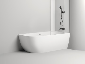 Ванна пристенная угловая SOFIA CORNER R 170x85 S-Sense Глянцевое