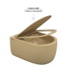 Унитаз подвесной BERGES EGO XL, матовый кашемир, микролифт, быстросъёмное