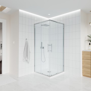 Душевой угол Veconi Evo 300 CH, 1000х1000x1950, хром, прозрачное стекло