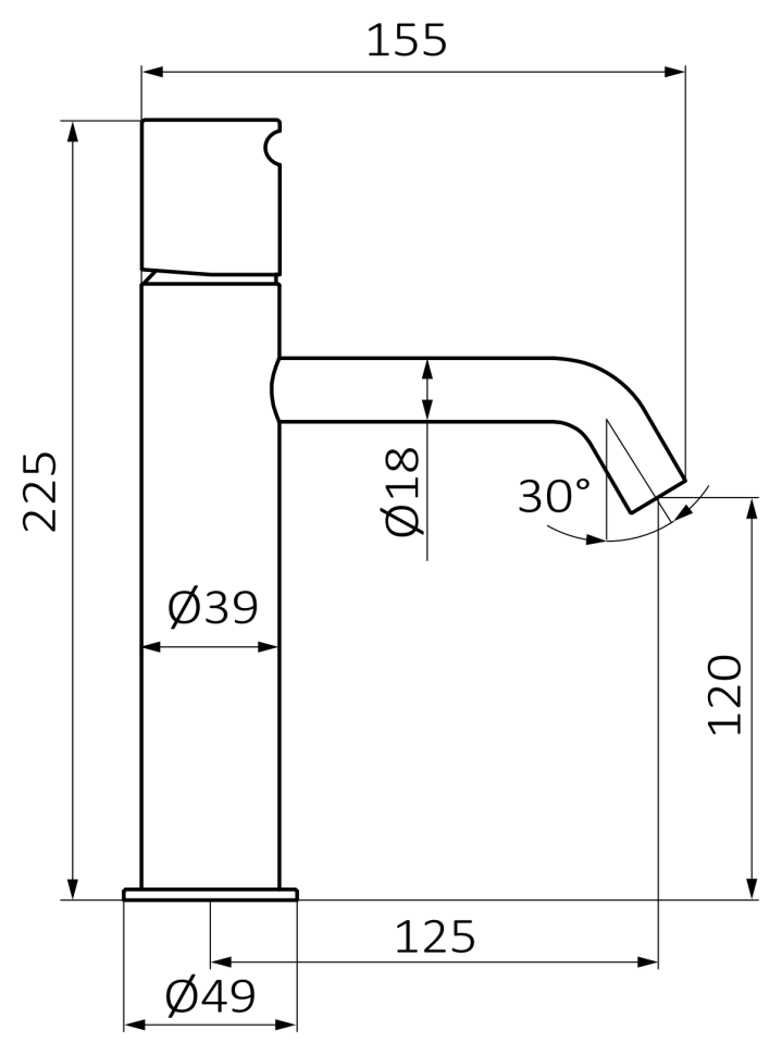 Смеситель для раковины GRB COOL XL 90510900, хром  