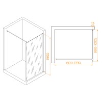 Душевая перегородка RGW WA-010G (Прозрачное, 1000)