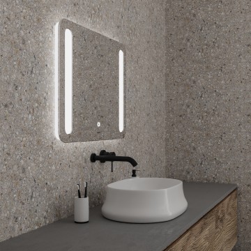 Зеркало LARA (900*800*45) LED с сенсорным выключателем и гравировкой