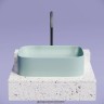 Умывальник чаша накладная прямоугольная (цвет Зеленый Матовый) Element 505x380x150мм