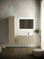 Тумба подвесная SANCOS Snob R правая 995х445х500, c двумя ящиками оснащенными доводчиками, Beige Soft , арт.SNR100RCE