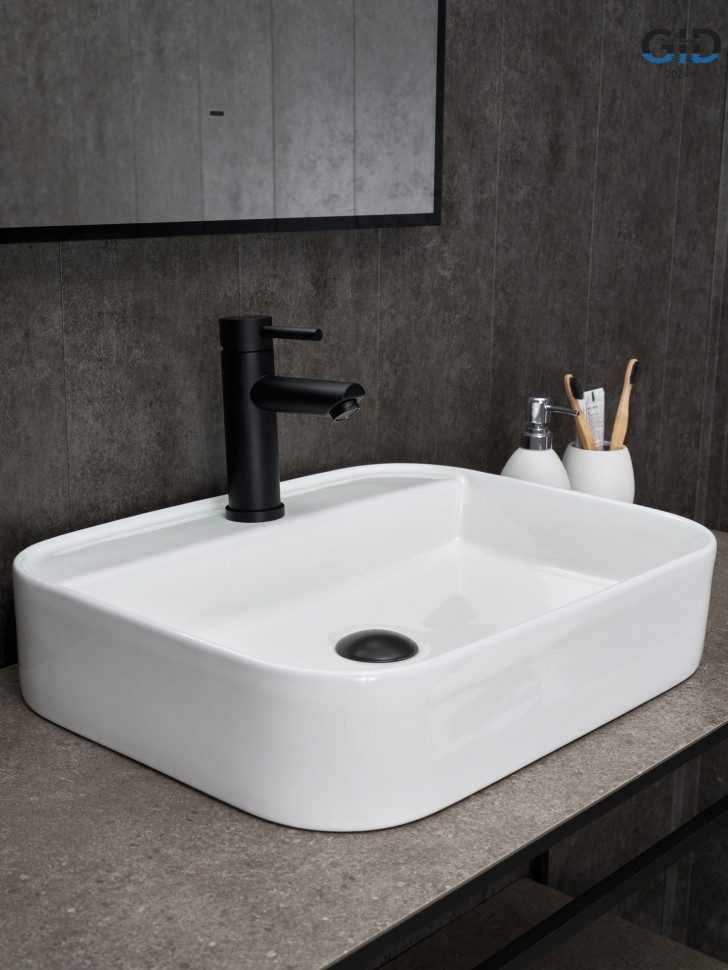 Раковина Gid N9550 51229 накладная белая 50x40x11