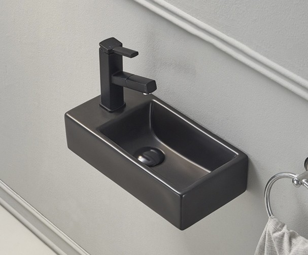 Раковина Gid Bm9270R 62201R подвесная черная матовая 40.5x20.5x10.5