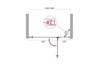 Душевая дверь BelBagno KRAFT-60/60-C-Cr-R