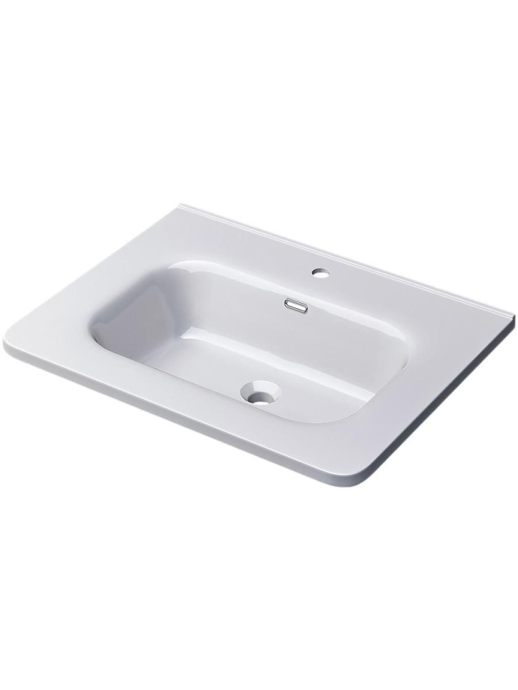 Раковина для ванной 60 см, Uperwood Monica, белая глянцевая