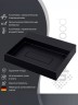 Раковина накладная прямоугольная, Uperwood Tanos Quartz 50 см, без отверстия для смесителя, черная, уголь