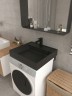 Раковина над стиральной машиной Uperwood Naomi Quartz, 60*60 см, уголь