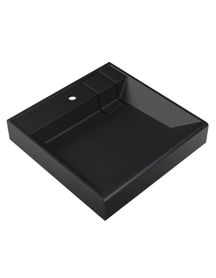 Раковина над стиральной машиной Uperwood Naomi Quartz, 60*60 см, уголь