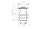 Донный клапан BelBagno BB-SAT-NERO