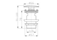 Донный клапан BelBagno BB-SAT-NERO