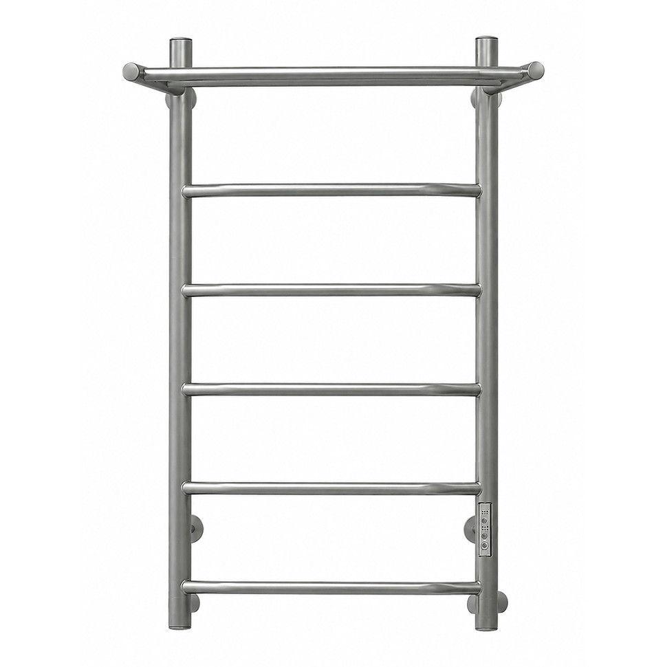 Полотенцесушитель электрический Оттимо Трапэцио 1150080STR6EP 50*80 диммер R, с полкой, сатин  