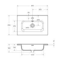 Керамическая раковина BelBagno BB600/390ETL