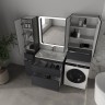 Тумба напольная STYLELINE "Атлантика 80", Люкс Плюс графит с раковиной Атлантика 80  