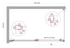 Душевой уголок BelBagno LUCE-AH-1-150/90-C-Cr