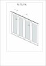 Шторка на ванну Veconi Palau PL-74BL, 900x1500, черный, стекло прозрачное