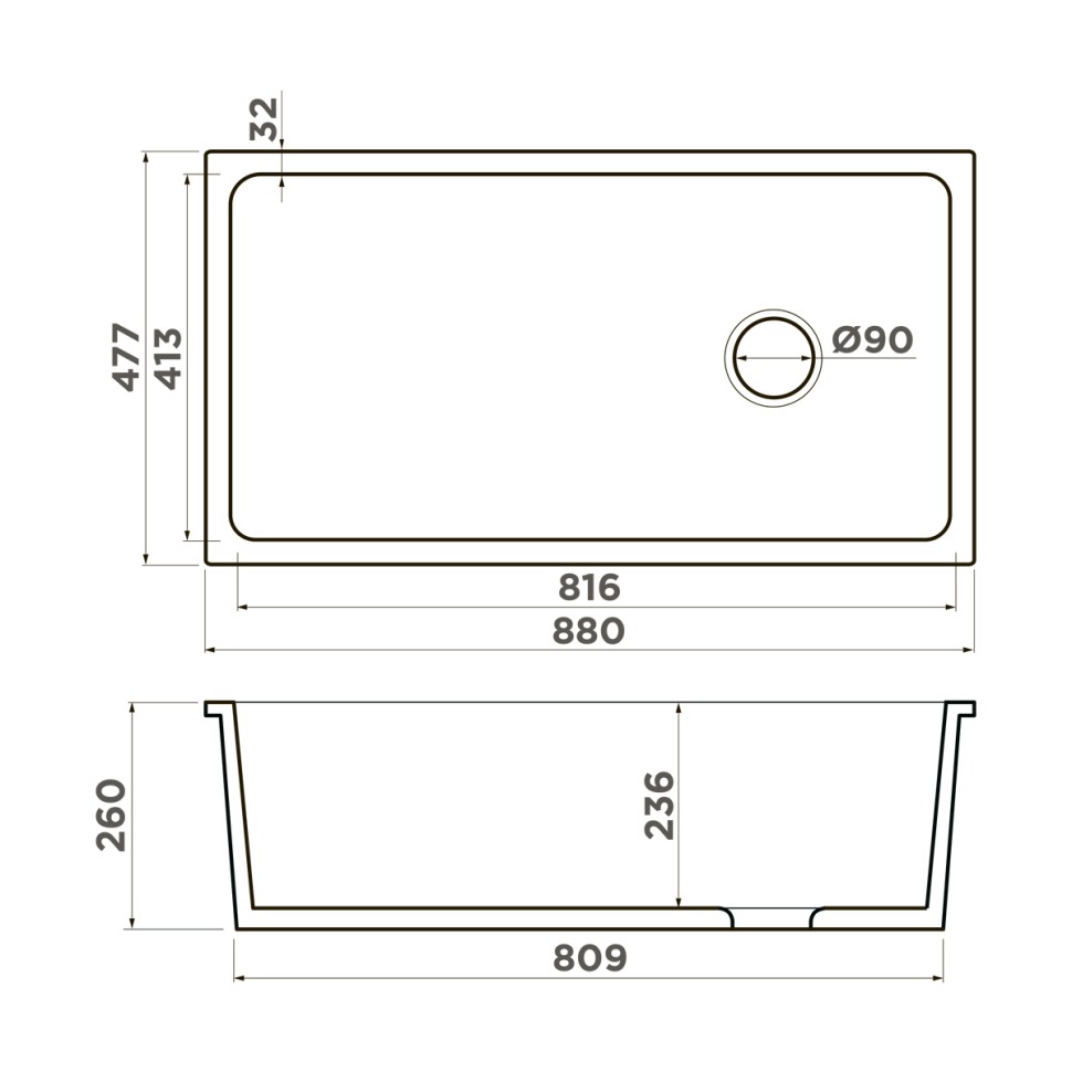 Кухонная мойка Omoikiri Tokara 88-U/I-WH Glossy Natceramic/белый глянцевый