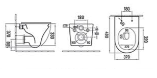 Унитаз подвесной Ceramalux 2197 MDH